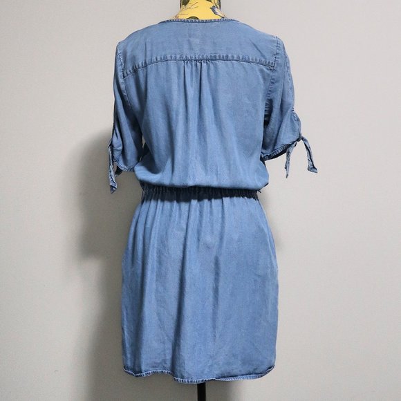 GAP Chambray Wrap Dress Size Small - Picture 6 of 12